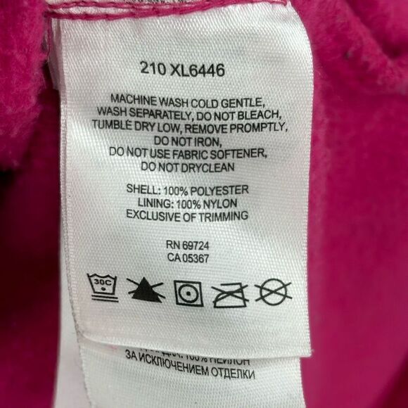 Columbia Fleece Full Zip Jacket Stand Up Collar Pink Women's Large - Picture 10 of 10